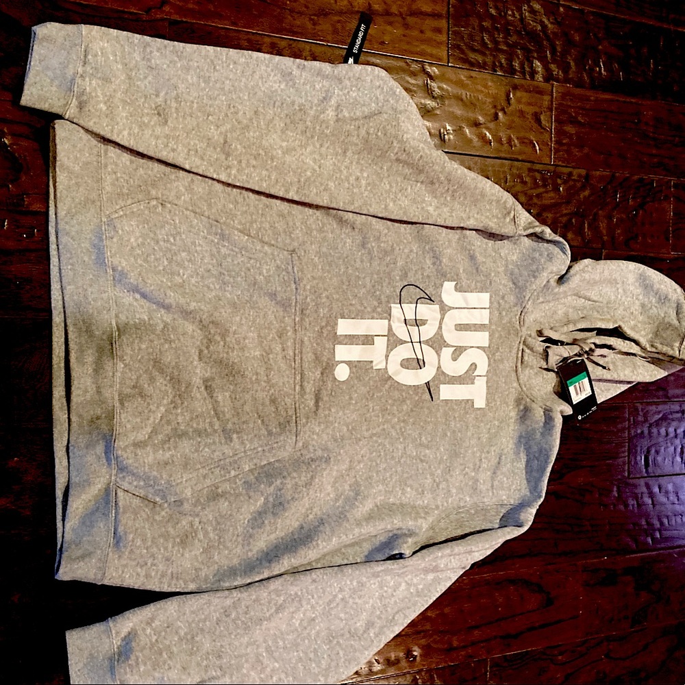 NWT Men’s Nike XL grey hoodie Just Do It